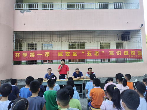 担山中心小学 开学第一课 开展安全教育